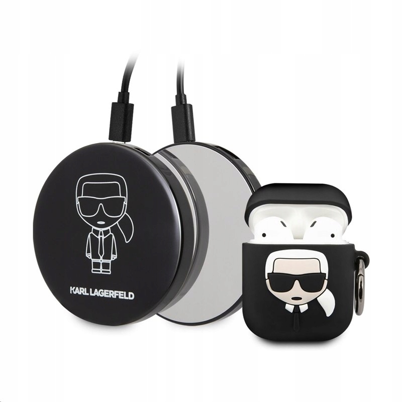 Karl Lagerfeld Bundle Ikonik - Zestaw etui do Apple Airpods 1 / 2 + Power B
