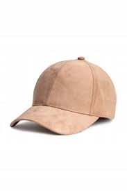 H&M czapka z daszkiem zamszowa welur beż 56 M