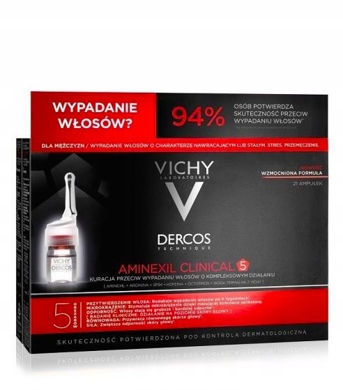 Vichy Dercos Aminexil Clinical 5 dla mężczyzn 21am