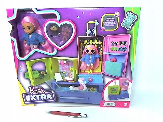 Barbie Extra zestaw+mała lalka+zwierzątka HDY91 /2