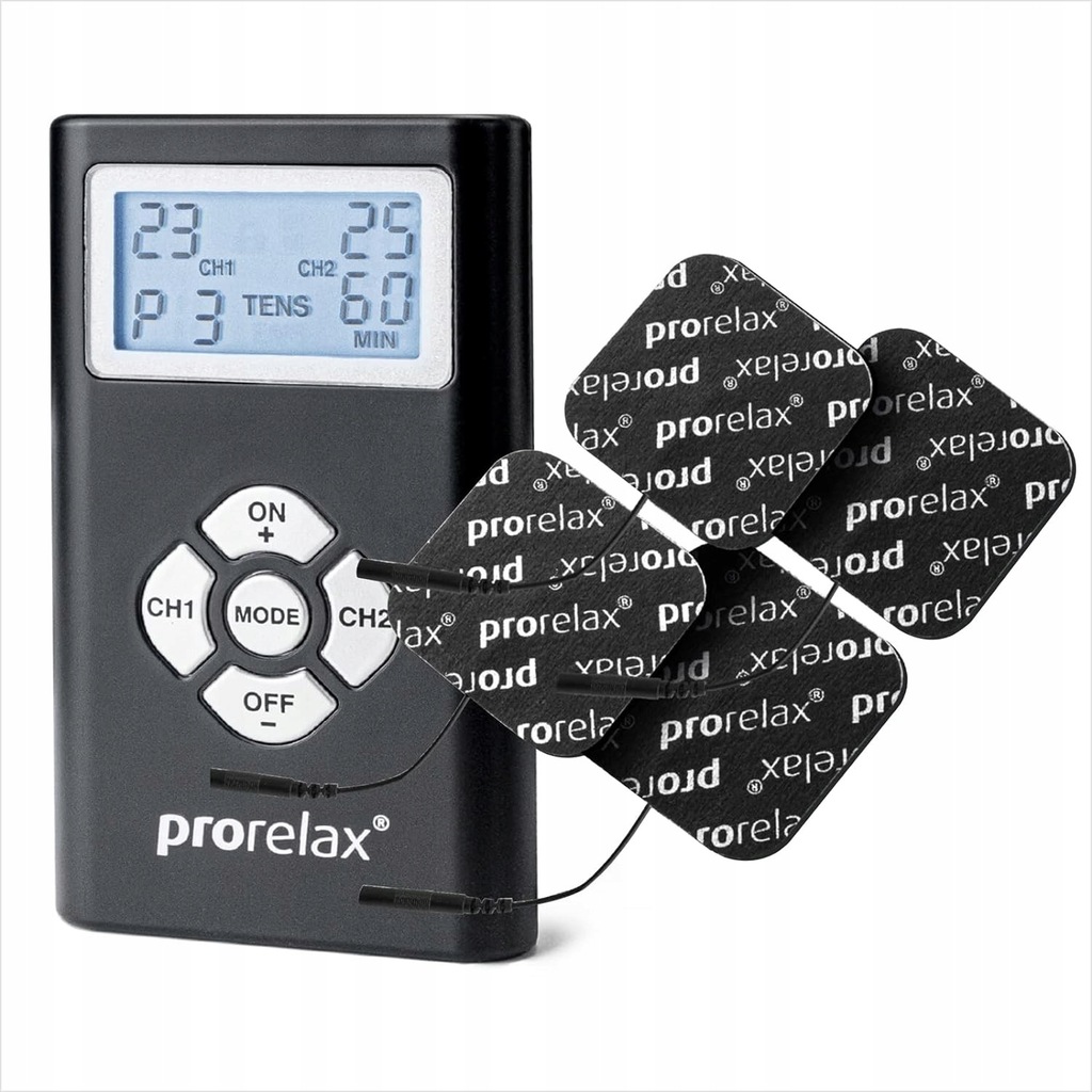Urządzenie elektrostymulacji Prorelax TENS/EMS Duo Blackline