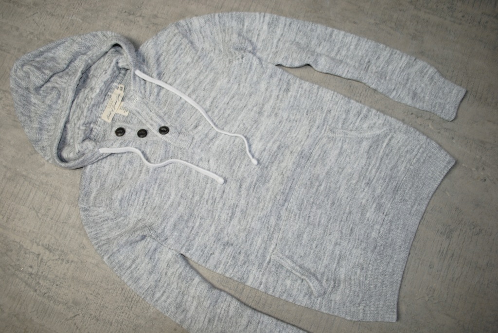 H&M__szary sweter z kapturem__XS 170__