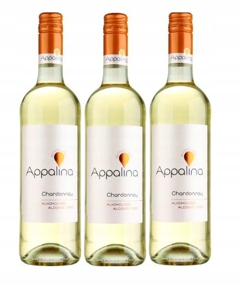 Wino Niemieckie Appalina Chardonnay 0% zestaw 3win