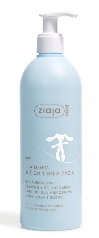 Ziaja Med dla dzieci Szampon + żel do kąpieli skóry ciała i głowy 400 ml
