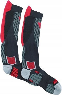 Skarpety DAINESE D-CORE HIGH czarno-czerwone M