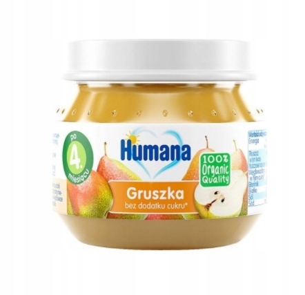Humana, 100% Organic, Gruszka, 80g