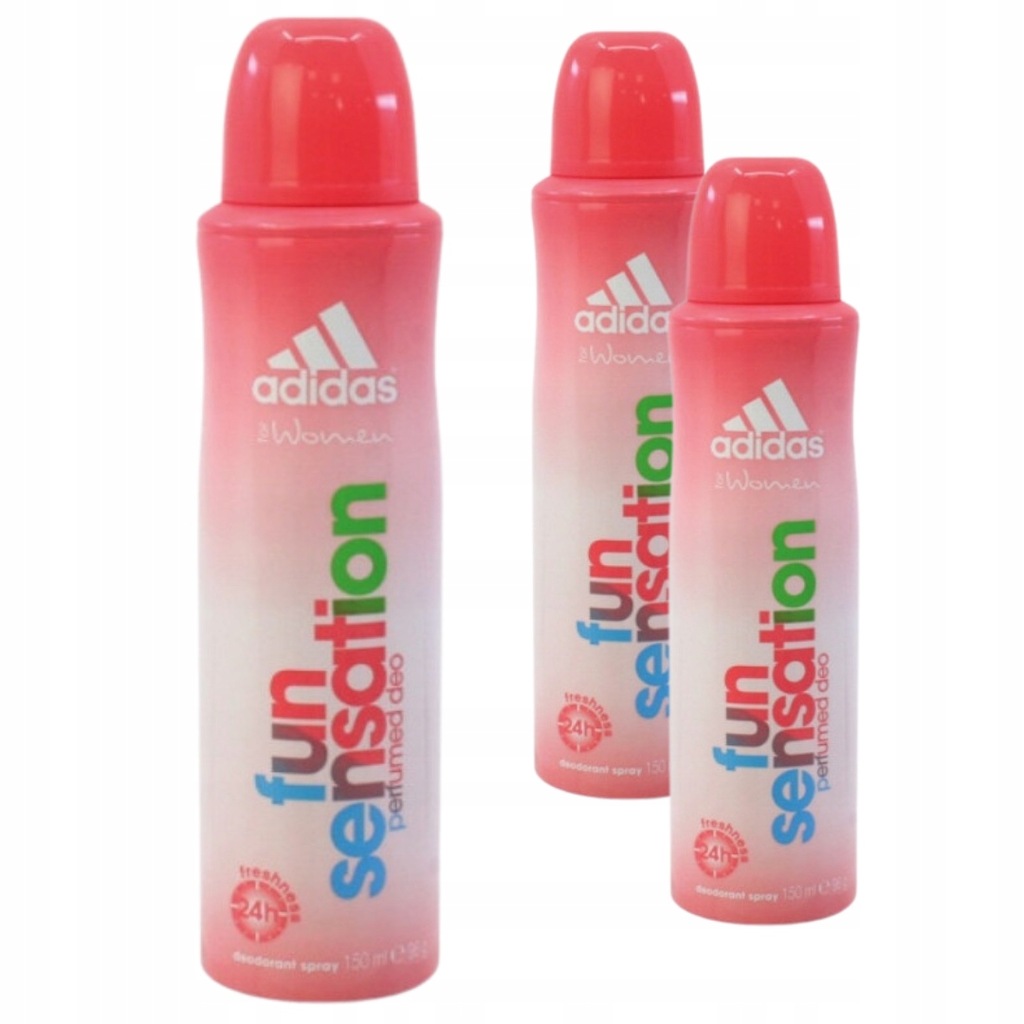 Adidas Dezodorant perfumowany Damski Dla Kobiet Fun Sensation 150 ml x3