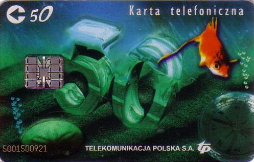 Złota rybka (50 jednostek) karta chip