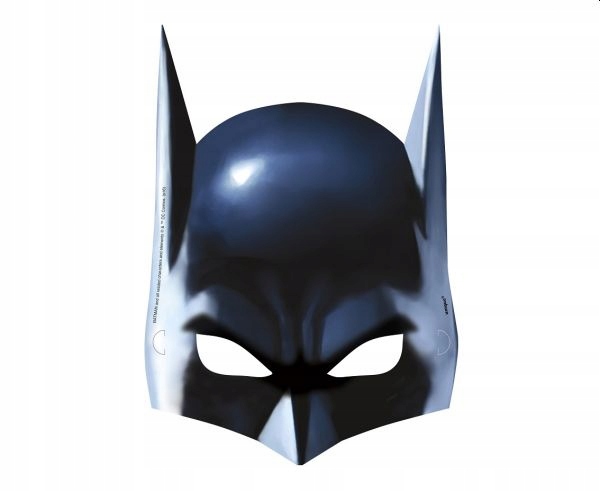 Maski papierowe Batman 8 szt. Urodziny Zabawa