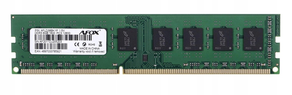 AFOX RAM DDR3 8G 1600MHZ