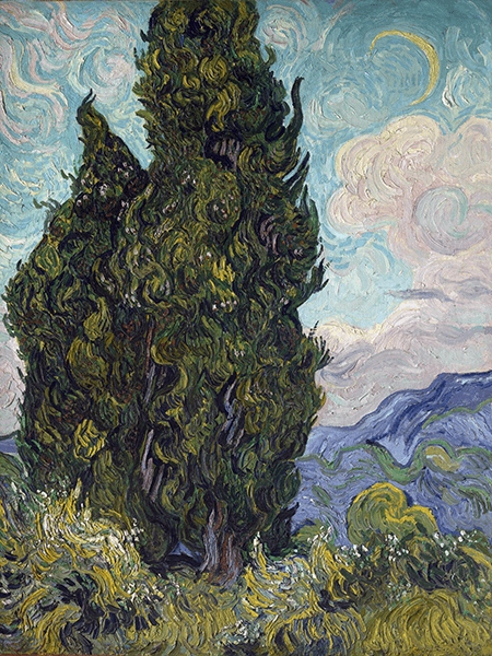 Reprodukcja Cypresses - Gogh 50x40