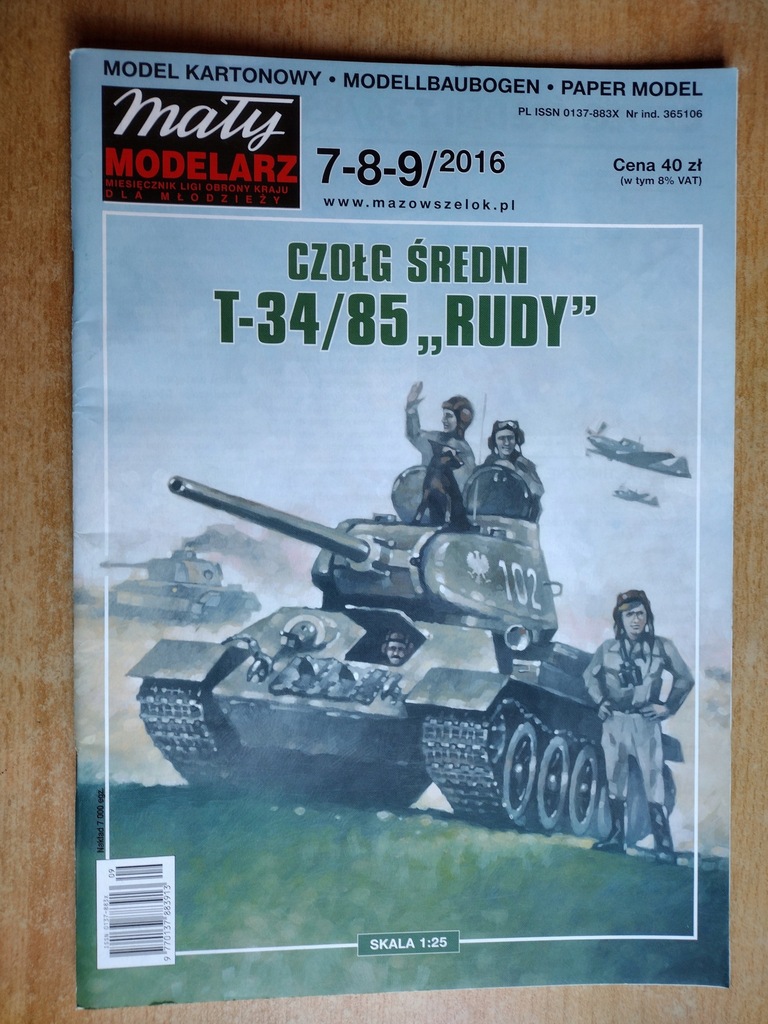 MM 7-8-9/2016 CZOŁG ŚREDNI T-34/85 RUDY