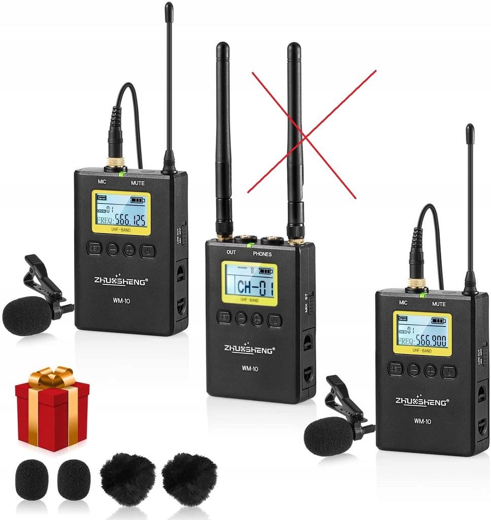 Bezprzewodowy system mikrofonowy ZHUOSHENG WM-10