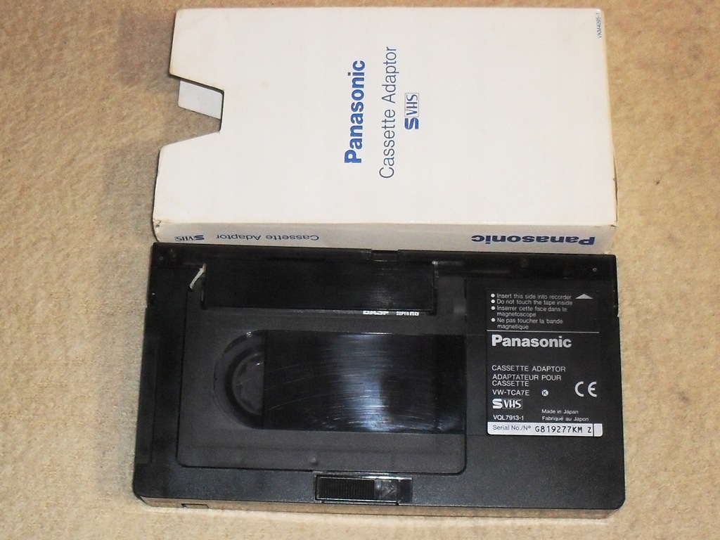 PANASONIC VWTCA7E CASSETTE ADAPTER SVHS 7849905891 oficjalne
