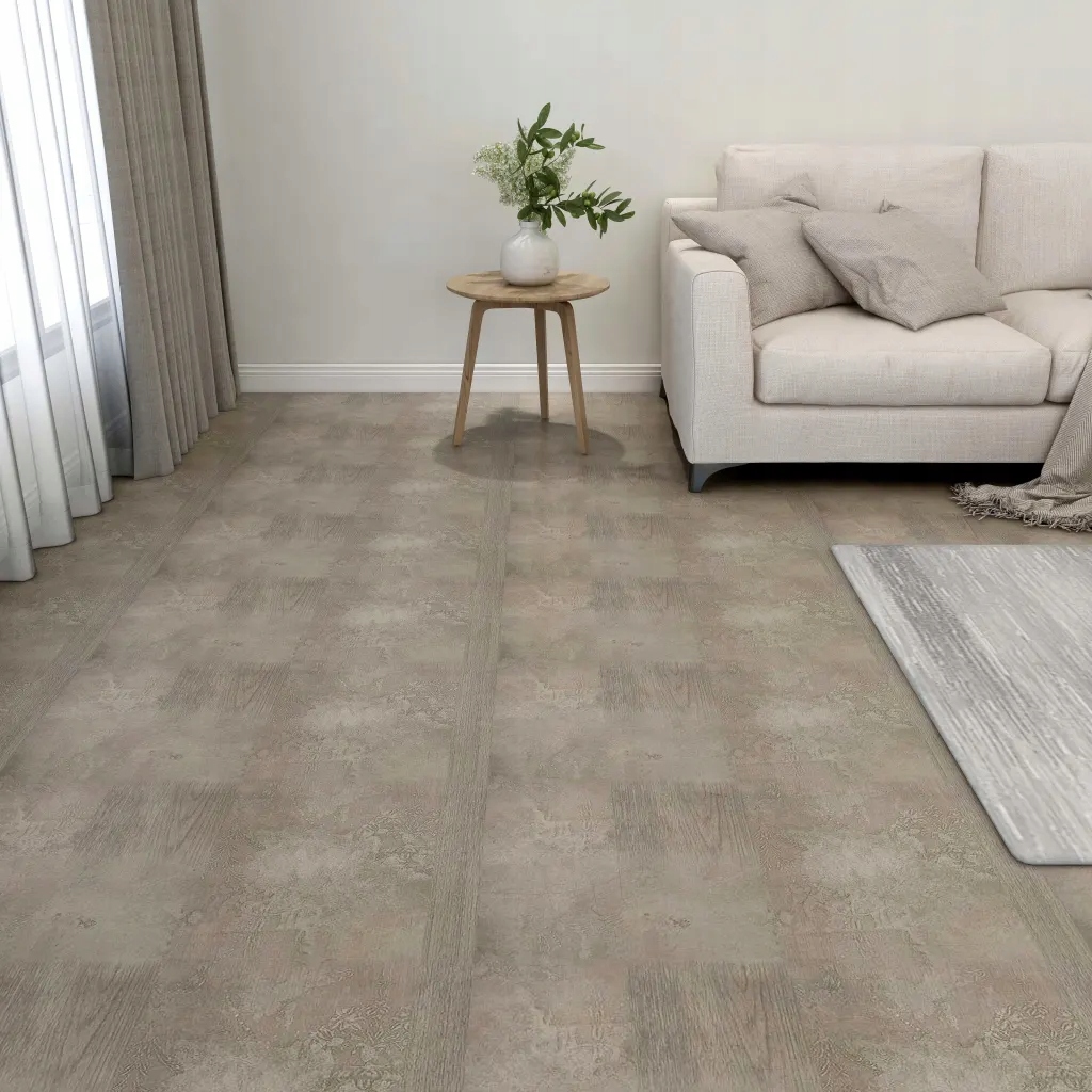 Wytrzymałe Samoprzylepne panele podłogowe, 20 szt., PVC, 1,86 m², szare