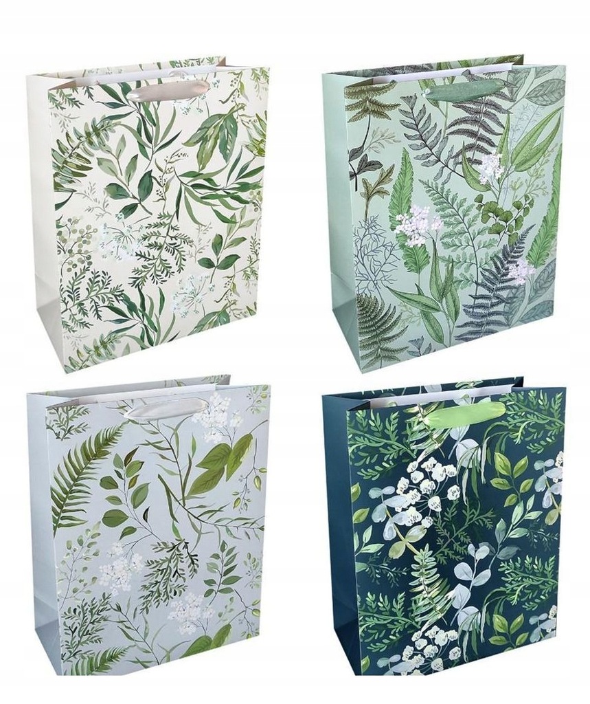 TORBA PREZENTOWA 26X32 LIŚCIE PAPROCI