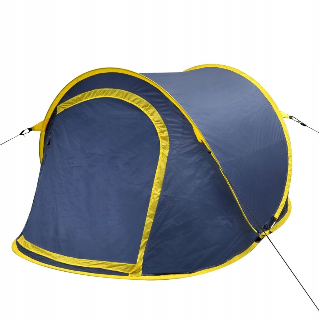 Samorozkładający się namiot 2 osobowy niebiesko żó