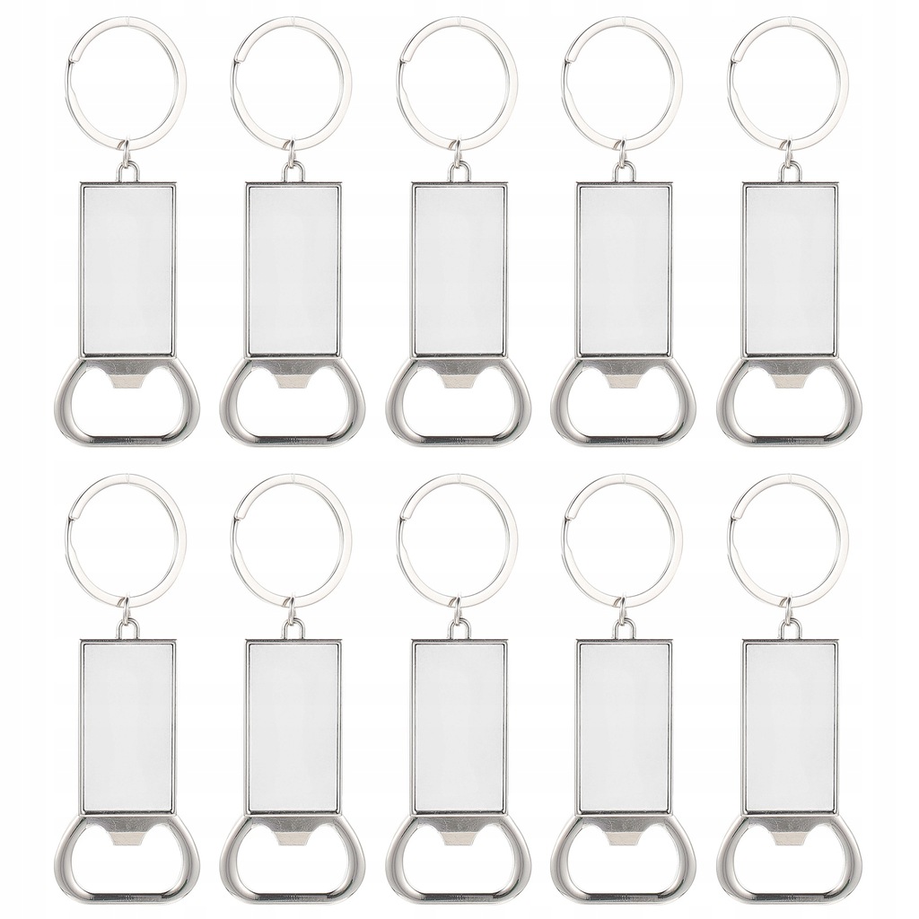 Keychain Bottle Opener Blank Ring Beer 10 Pcs