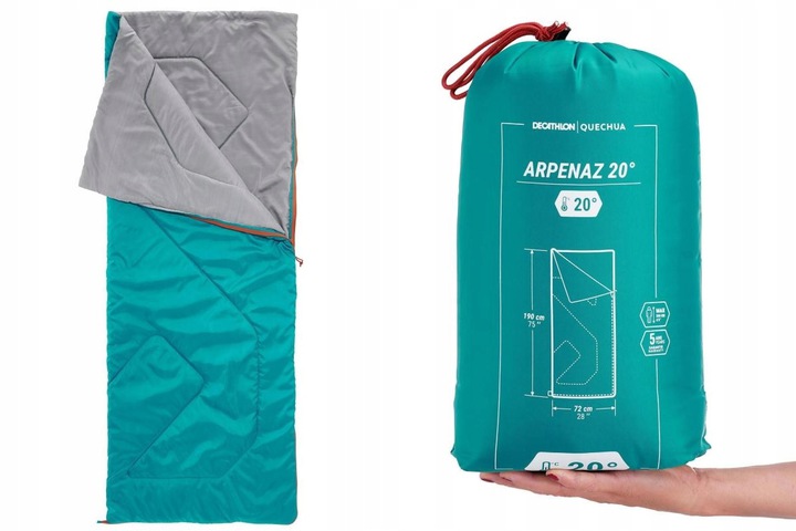 LEKKI KOMPAKTOWY ŚPIWÓR QUECHUA Camping Namiot