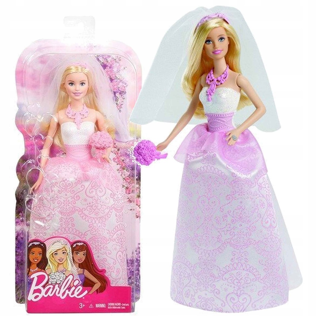 Mattel Lalka Barbie Panna Młoda Suknia Ślubna