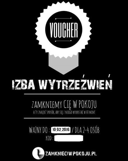 Voucher do "zamknięciwpokoju" Izba Wytrzeźwień