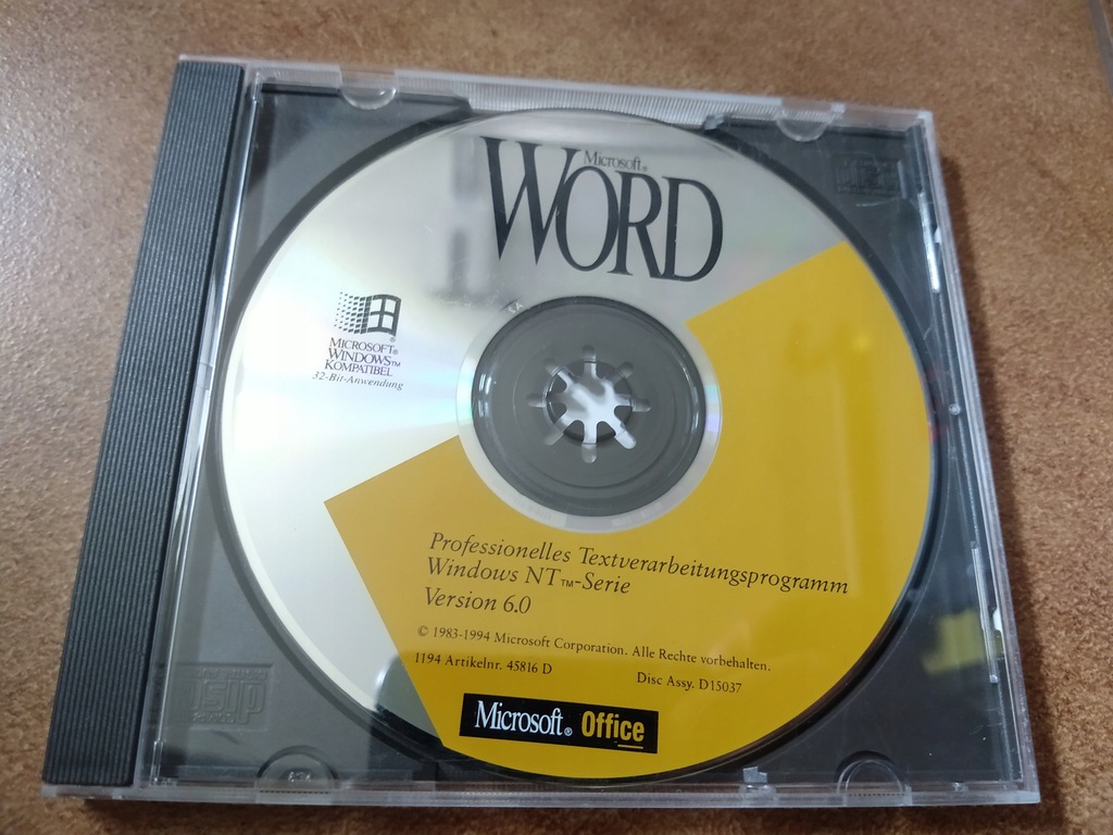 Microsoft Office WINDOWS WORD 6.0 1994