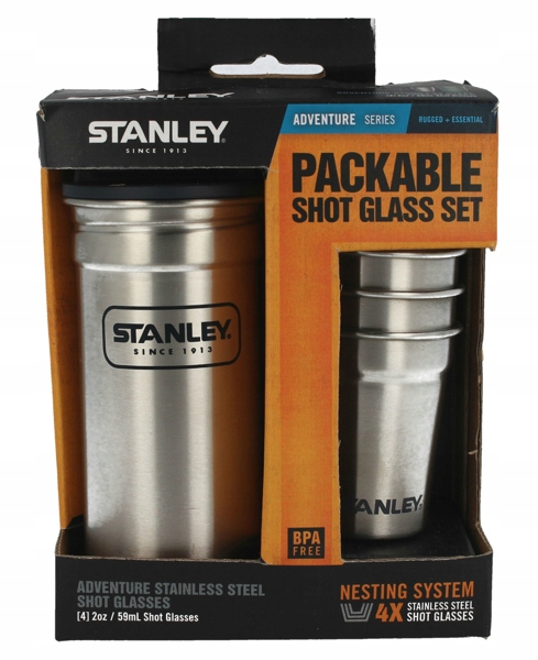 Kieliszki metalowe Stanley Adventure 60 ml zestaw kieliszków 4 szt w tubie