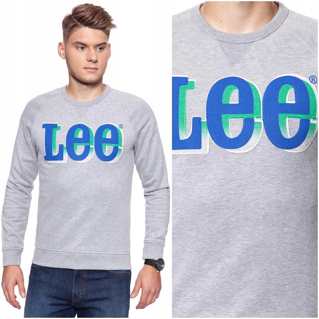 LEE SWS MĘSKA BLUZA REGULAR FIT LOGOWANA ____ XXL