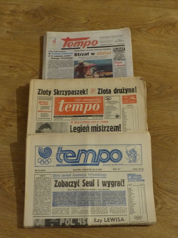 3 Komplety "Tempo" - Letnie Olimpiady: 88',92',96'