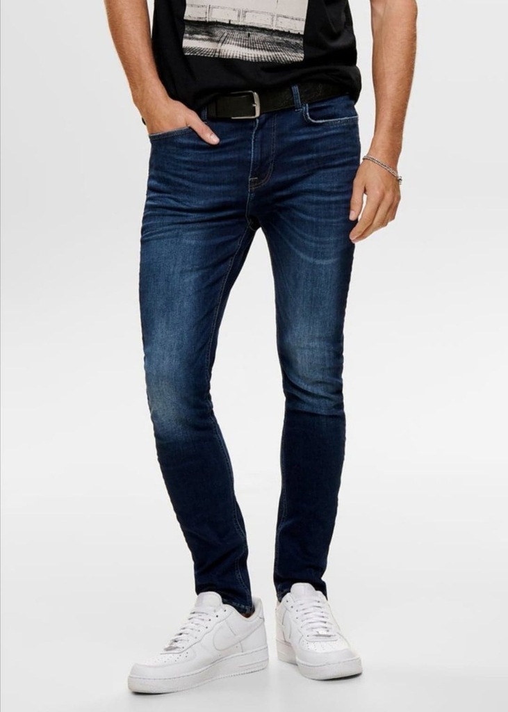 MEN ONLY Spodnie Jeansy Skinny Fit 32 34 Nowe