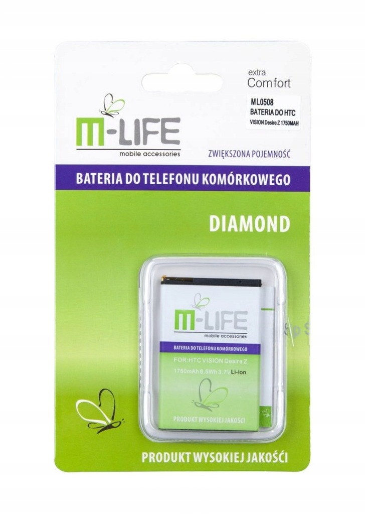 ML0508 Bateria M-Life do HTC Vision Desire Z 1750m