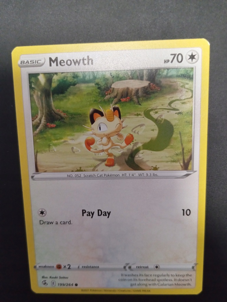 Meowth Fusion Strike 2021 rok 199/264 POKEMON TCG