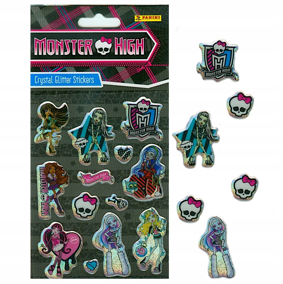 NAKLEJKI CRYSTAL BROKATOWE HOLO MONSTER HIGH MH