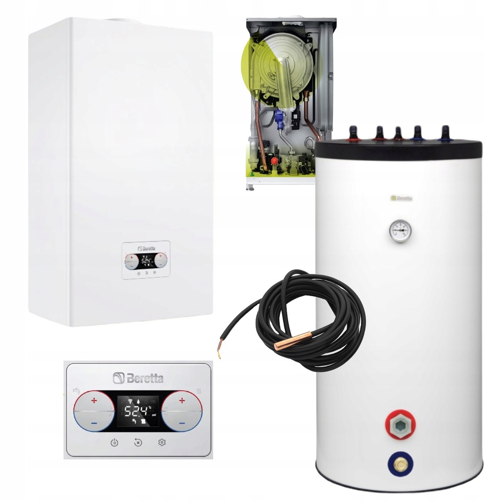 KOCIOŁ GAZOWY 25kW BERETTA 1F ZASOBNIK CWU 120l PAKIET PIEC GAZOWY ZBIORNIK
