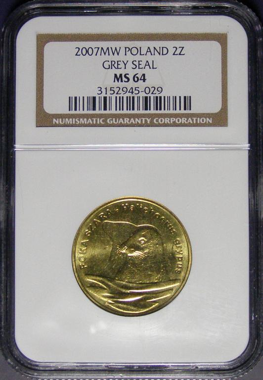 2007 2zł Foka MS64 NGC