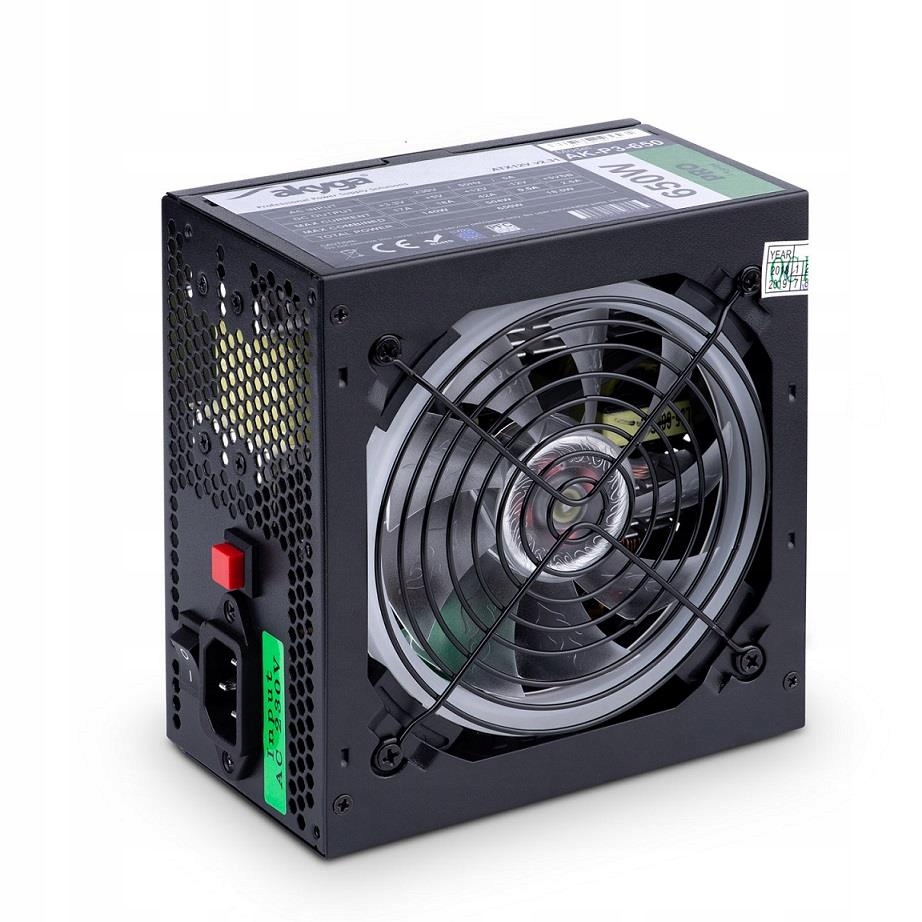 Zasilacz ATX 650W Akyga Pro AK-P3-650 Fan12cm P4+4 PCI-E 6 pin 6+2 pin 5x S