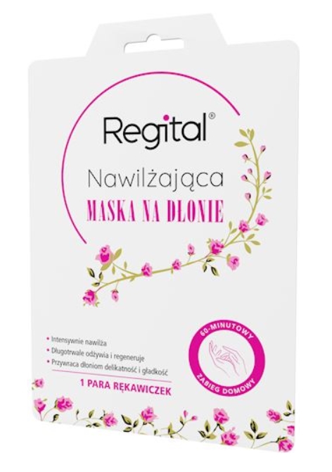 Regital,Maska na dłonie, Nawilżająca, 1 para