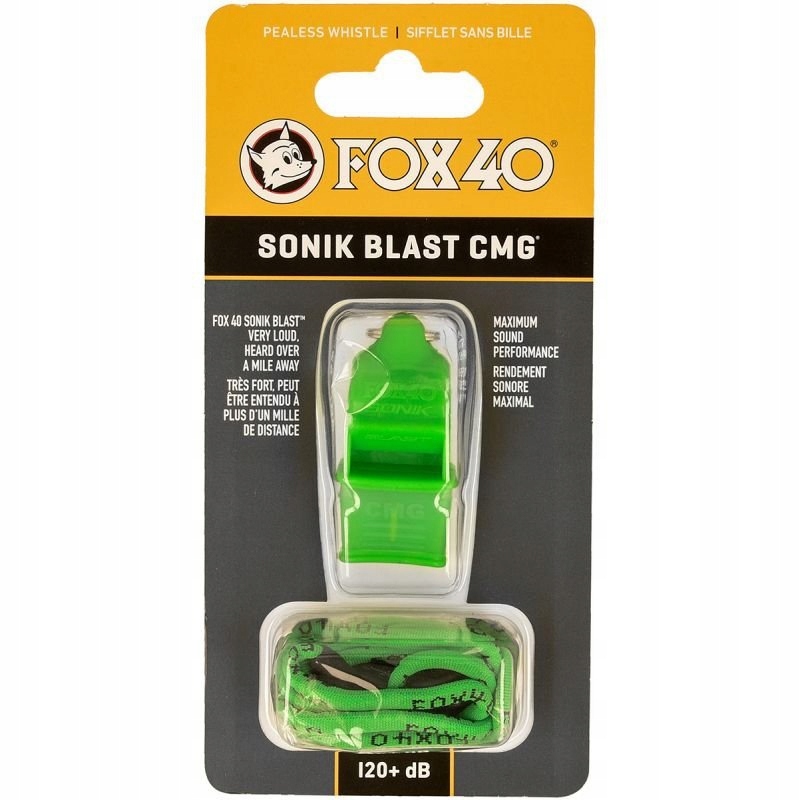 Gwizdek Pearl Fox 40 + sznurek zielony