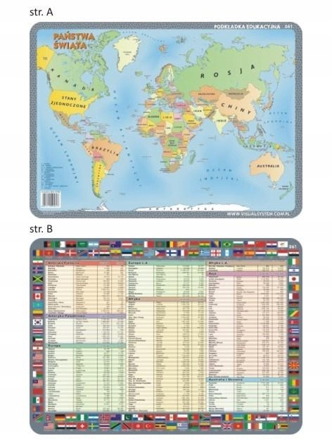 Podkładka edu. 061 - Państwa świata Visual System