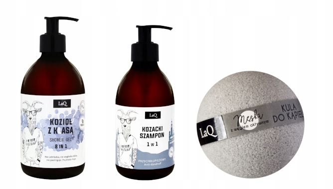 LAQ KOZIOŁ ZESTAW 3cz ŻEL 500 + SZAMPON + KULA 100