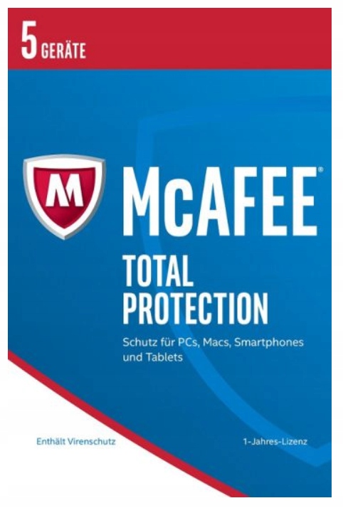 McAfee 2017 Total Protection SUBSKRYPCJA 5Pc 1rok