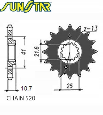 ZĘBATKA NAPĘDOWA SUNSTAR SUNF394-16