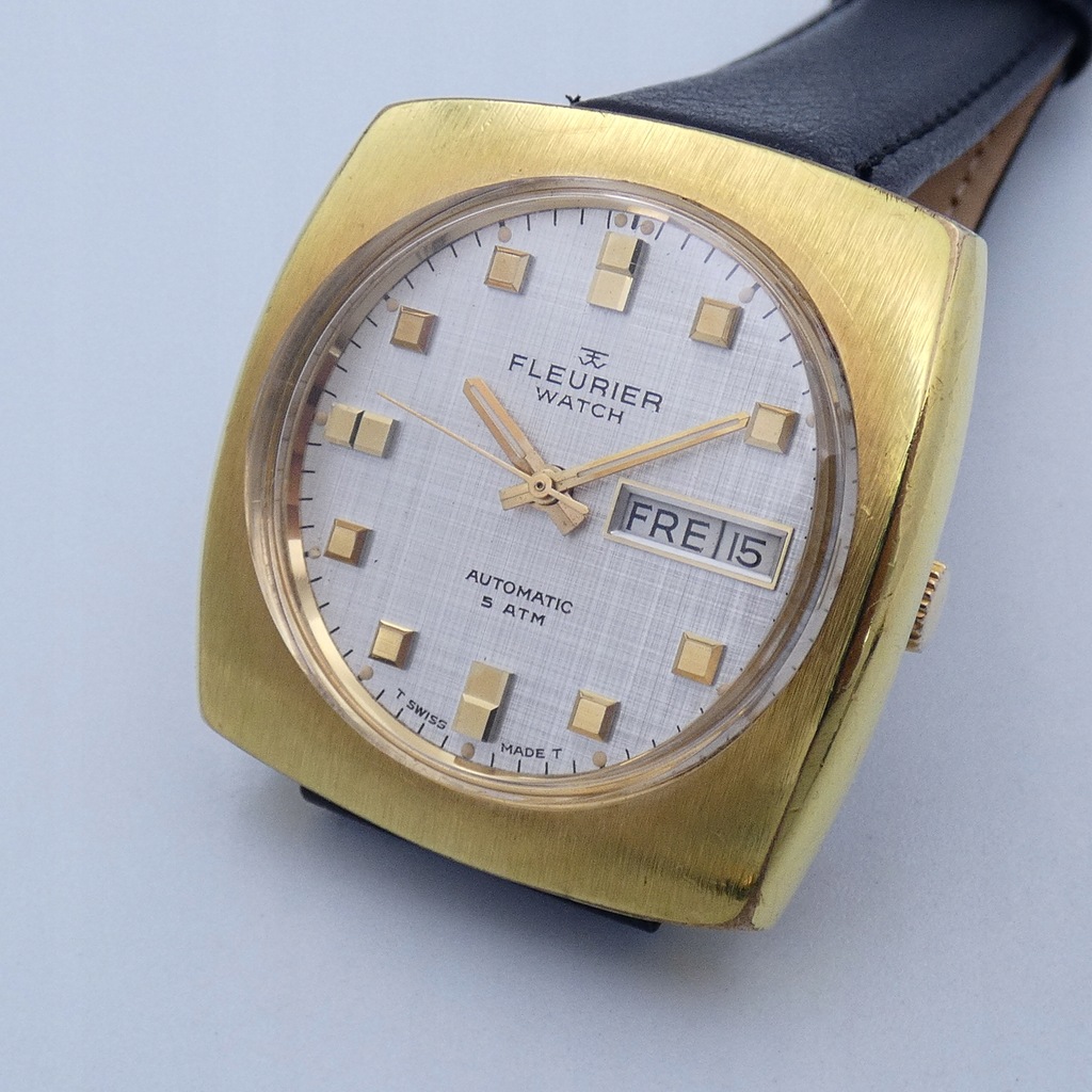 FLEURIER Watch_ AUTOMATIC 25_ "Linen Dial"_ 37mm _5ATM_ 70'