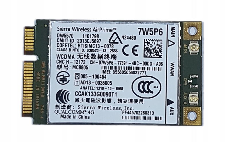 Modem WWAN/3G Sierra 7W5P6 DW5570 3G/HSPA+ 42Mbit