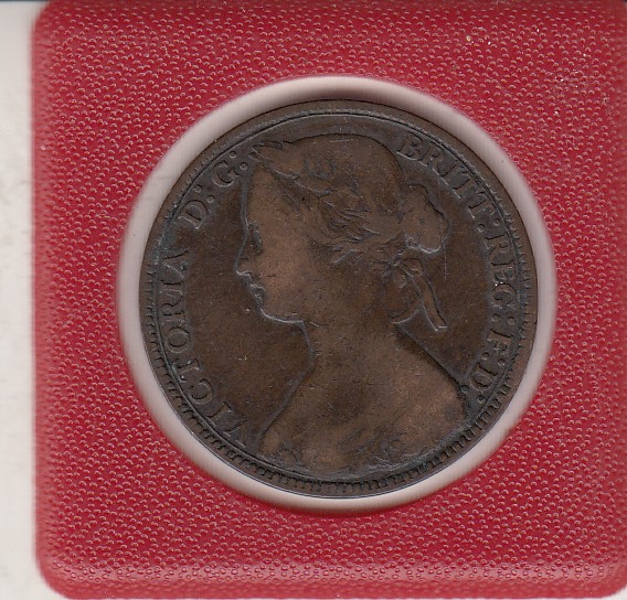 Anglia 1 penny 1860 ladny stan