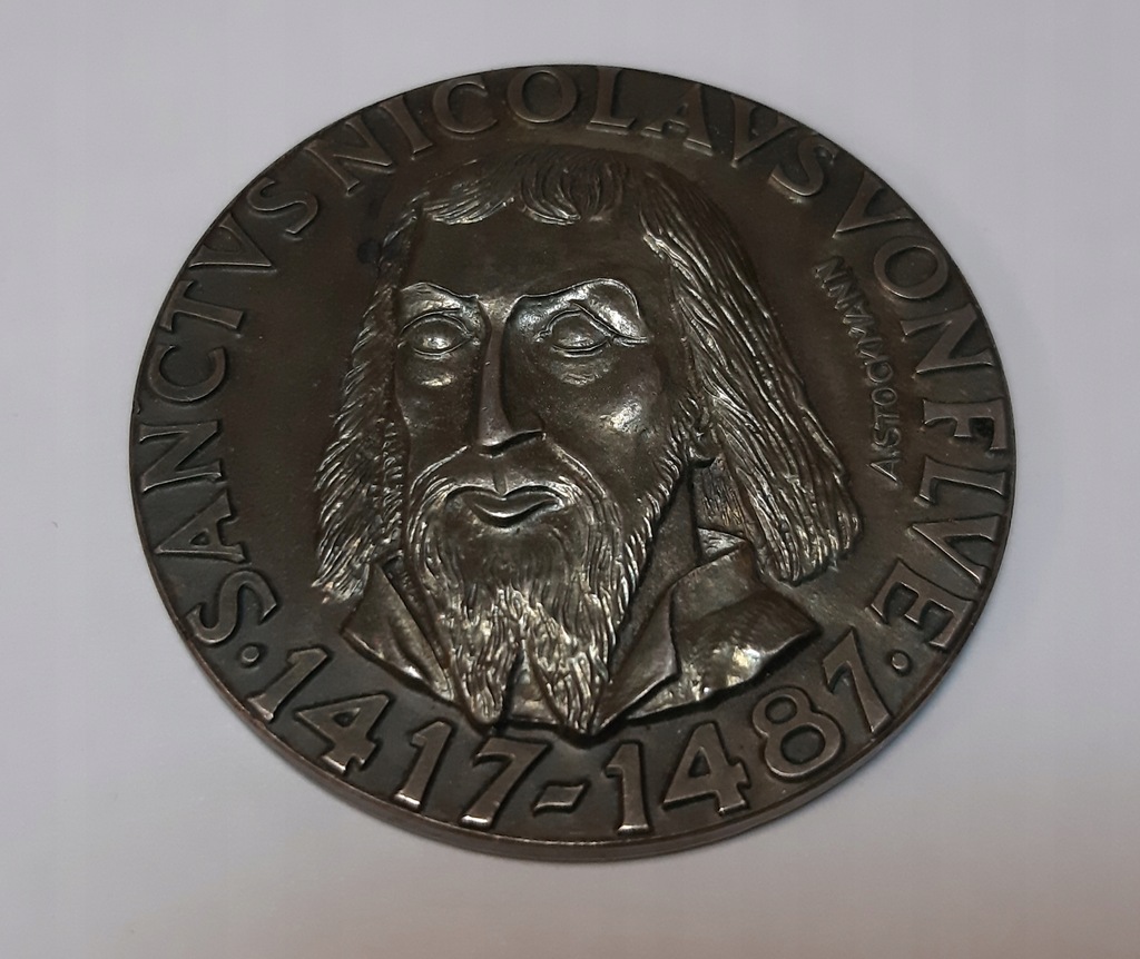 Szwajcaria Medal Nikolaus von der Flue. Rzadkość.