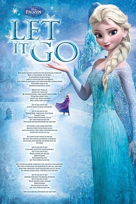 Słowa piosenki Frozen Let it go Plakat 61x91,5 cm