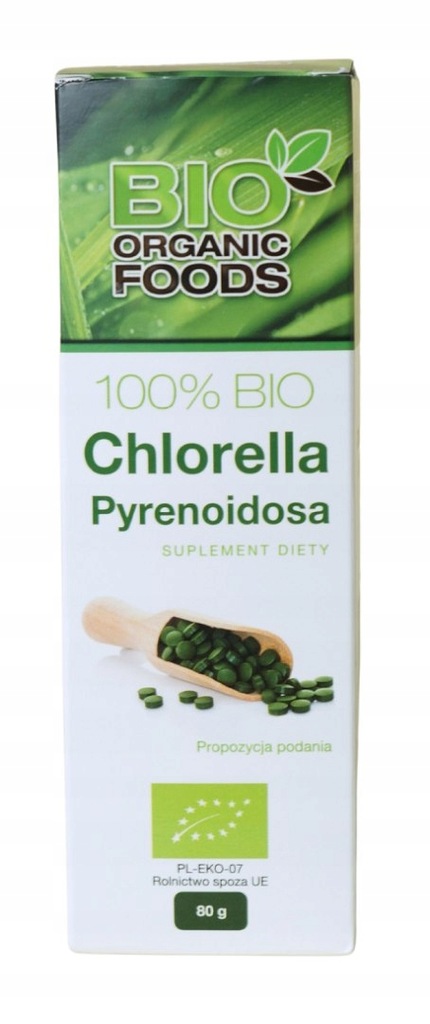 CHLORELLA PYRENOIDOSA BIO (250 mg) 320 TABLETEK - BIO ORGANIC FOODS BIO ORG