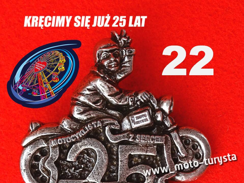 MOTOCYKLISTA z SERCEM - znaczek nr 22 z 25