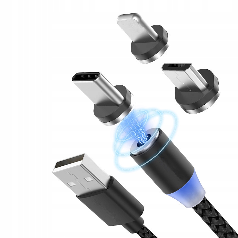 Купить МАГНИТНЫЙ КАБЕЛЬ ЗАРЯДНОЕ УСТРОЙСТВО ДЛЯ IPHONE 3 В 1 MICRO USB C: отзывы, фото, характеристики в интерне-магазине Aredi.ru